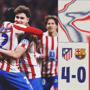 世界杯赛事安排-【国王杯】马竞4比0巴萨！格子破门小蜘蛛传射